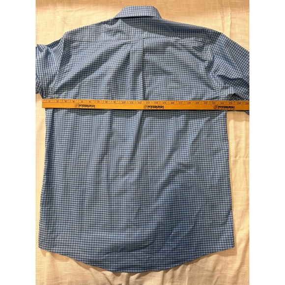 Eddie Bauer Mens Blue plaid button up long sleeve shirt-M - Picture 11 of 15